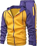GXAMOY Men's 2 Pieces Tracksuits Running Sports