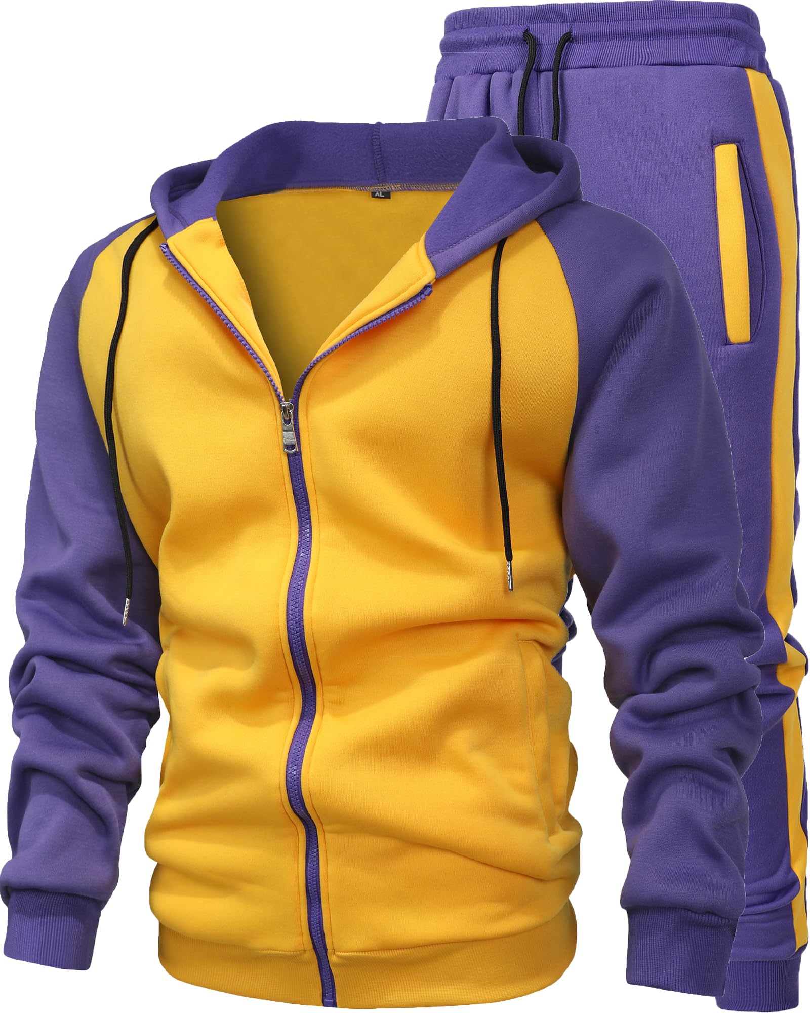 GXAMOY Men's 2 Pieces Tracksuits Running Sports