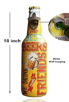 Paradigm Pictures Full Yellow Living Room Wall Decoration Antique Wall Hanging Retro Beer Bottle Opener for Cafe Bar Restaurant Vintage Style Wall Pendant Retro Home Decoration Items