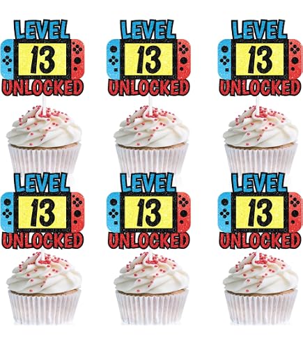 Amazon.com: Level 13th Unlocked Cake Topper - Electronic Games