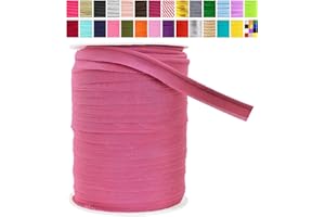 Mandala Crafts Dark Blush Maxi Piping Bias Tape with Welting Cord - 1/2 Inch Upholstery Piping Trim for Sewing, Cushions, Sli