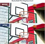 YHTCC 2Pcs Tri-Color Basketball Net Replacement for Standard Rims view 6
