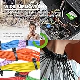 Beeway 300mm Cable Ties 4.6mm Black 250 Pack Self-Locking Nylon Zip Ties view 7