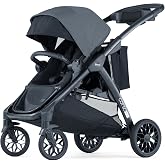Chicco Corso Flex Single-to-Double Convertible Stroller w/Parent Tray | Click-In Attachment for Chicco Infant Car Seats, Built-In Standing Platform &amp; Youth Seat, UPF 50+ Canopy, 1-Hand Fold, Grey