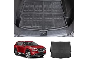 powoq Cargo Mat Compatible with 2021-2026 Nissan Rogue Trunk Mat Cargo Liner TPE Trunk Liner Replacement for 2021 2022 2023 2024 2025 2026 Nissan Rogue Accessories(No Sport Model)