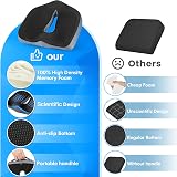 POOTACK Memory Foam Seat Cushion Office Chair Car Seat Non-Slip Pad view 6