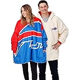foco NFL Team Logo Reversible Oversized Sherpa Hoodie Sweatshirt Hoodeez