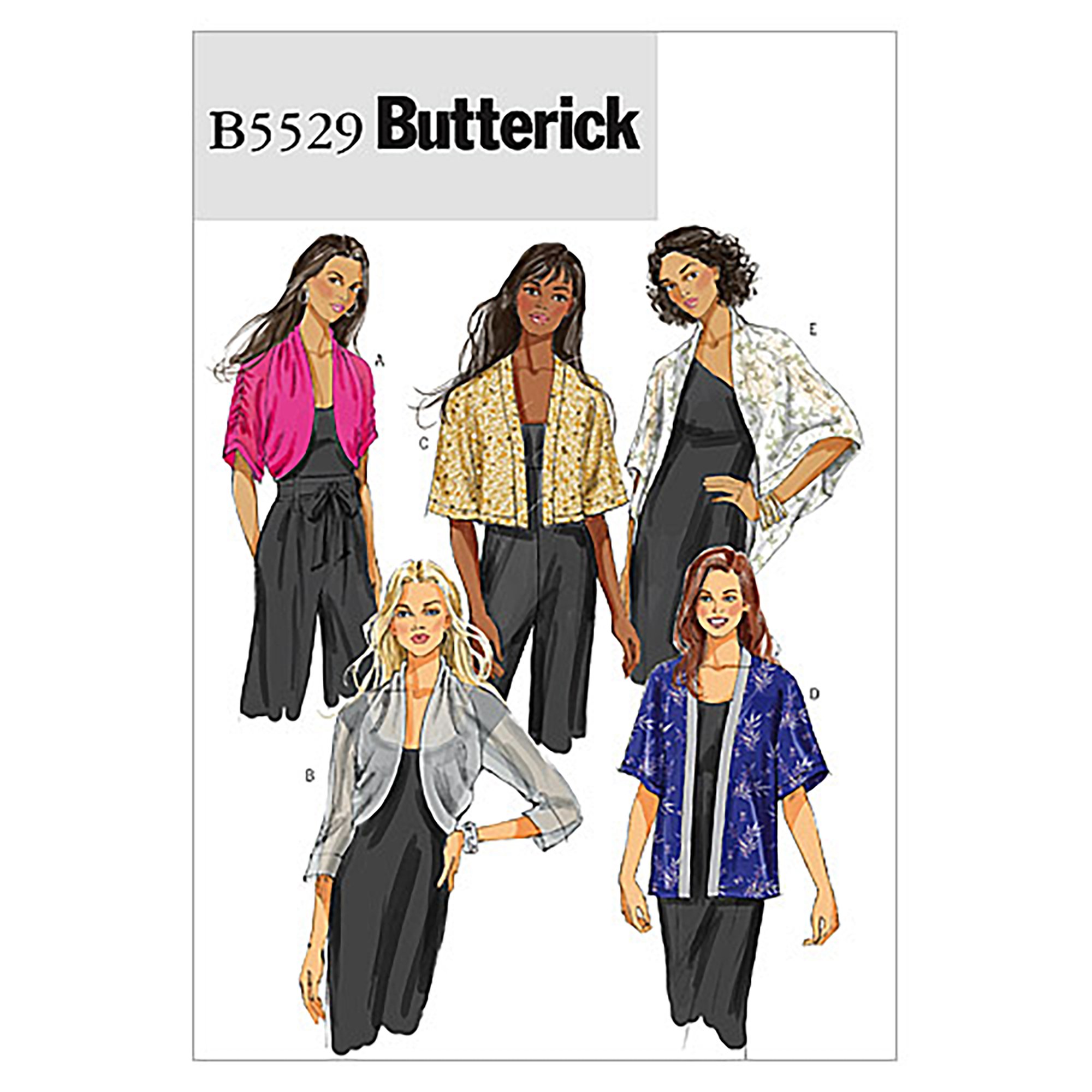 Butterick Patterns B5529 Size Y XS-Small-Medium Misses Jacket, Pack of 1, White
