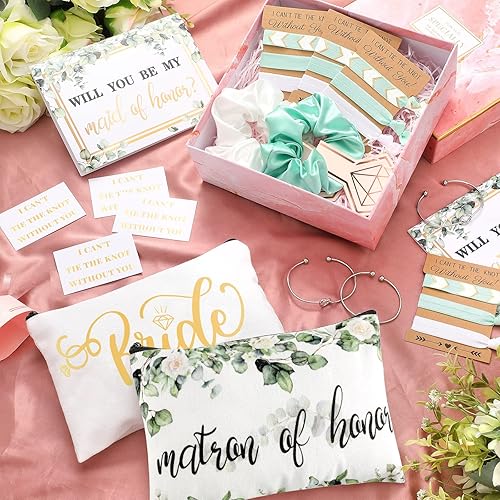 63 Pcs Bride Bridesmaid Proposal Gift Maid of Honor Gifts Matron