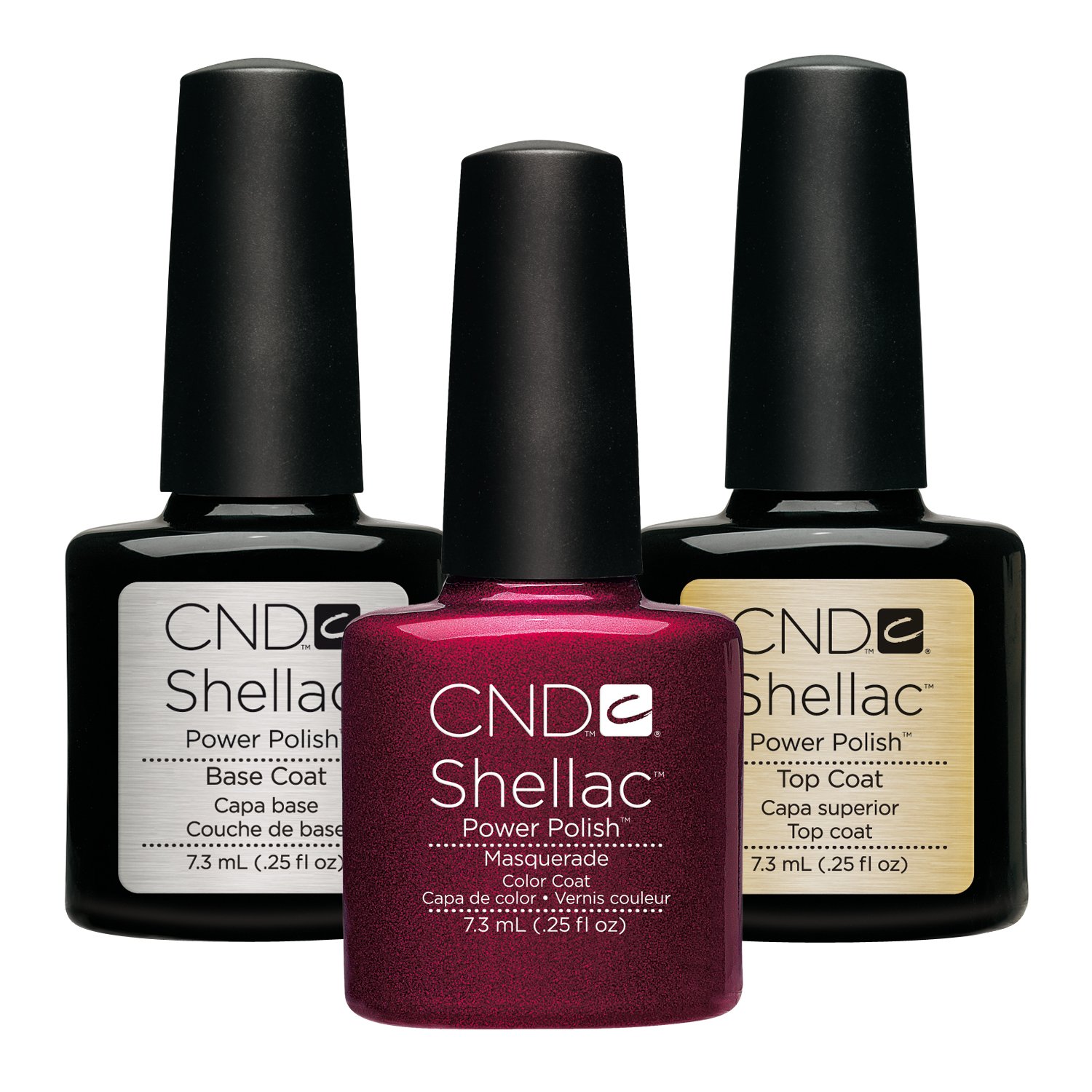 CND Original Shellac Masquerade Plus Base Coat Plus Top Coat 7.3 ml 1er Set 1 x 22 ml