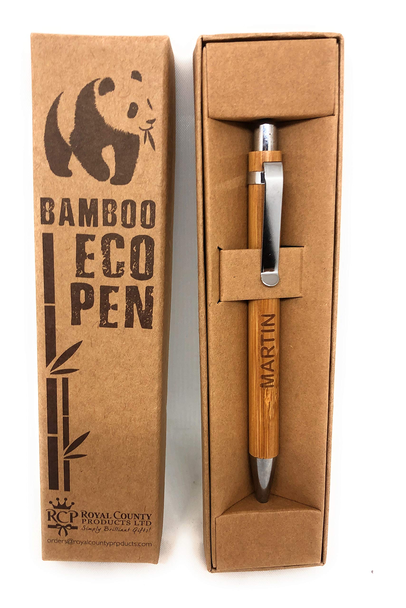 Royal County Personalised Bamboo Pens - Eco Friendly - Martin