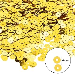 Mandala Crafts 20000 Gold Sequins for Crafts DIY