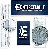 EntireFlight - E6B Flight Computer and Aviation Plotter - Essential Pilot Accessories and Aviation Tools for Your Flight Bag - Use with IFR VFR Sectional Charts - Premium Calculator