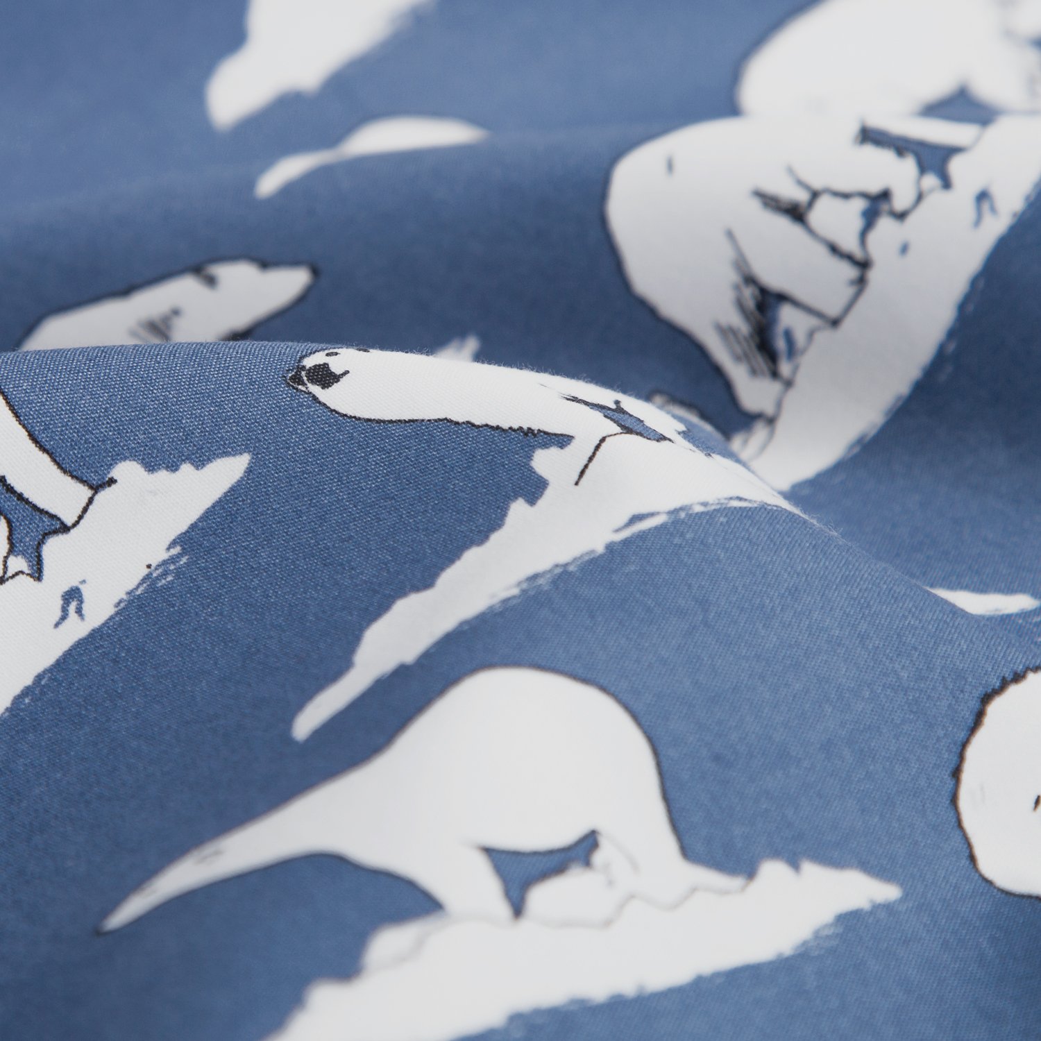 Sheet Set Twin Size Navy Printed Polar Bears Design Bedding Sets with Deep Pocket 3 Piece Soft Smooth Wrinkle&Fade Resistant Hypoallergenic Microfiber Bed Sheets by Bedsure