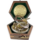 Anniversary Brass Sundial Compass Gift for Him or Her – Keepsake for Husband, Wife or Couple – 50th 40th 25th 20th 1st Year Wedding or Love Celebration – Engraved or Embossed Romantic Quote Compass