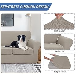 JIVINER Newest 2 Pieces Armchair Covers for Living