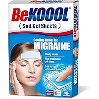 BeKOOOL Migraine Gel Sheets - 4 Count