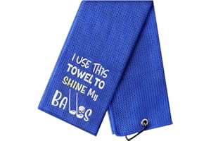 PLUJOYS White Elephant Gifts Funny Gifts for Men, Funny Christmas Golf Gifts for Friends,Funny Birthday Gifts for Husband Boyfriend,Gag Gifts for Coworkers Gift Exchange,Funny Golf Towel-Blue