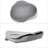 Relaxdays Grey Felt Firewood Basket 39.5x40x23cm Foldable Log Holder Newspaper view 6