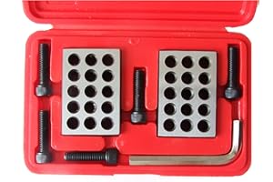 HFS(R) Ultra Precision 1-2-3" Blocks，Machinist Block Set 2pcs/Pair, 0.0001" with Screw in Plastic Case