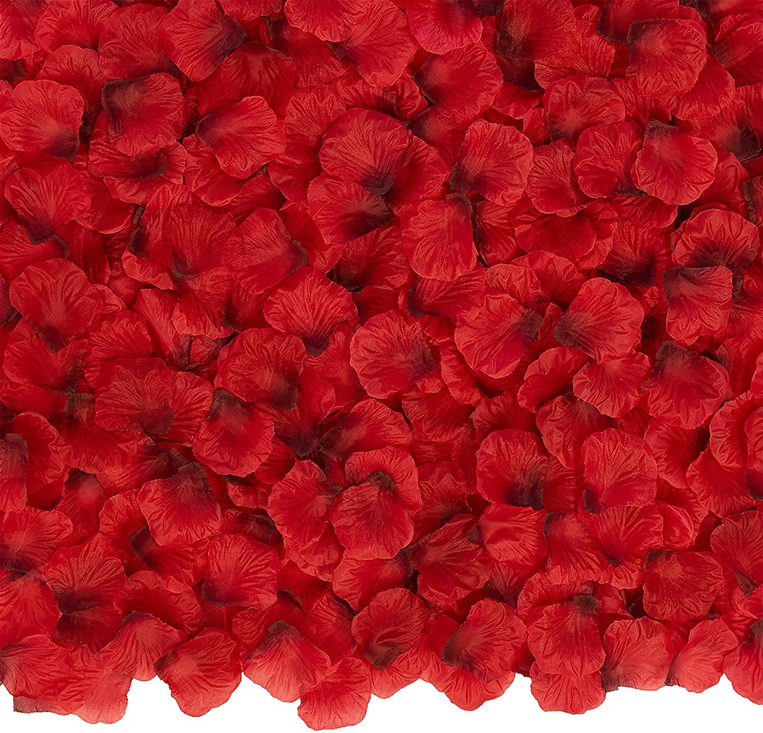 LeFeirr 2000Pcs Artificial Fake Red Rose Petals, Romantic Silk Flower Petals Confetti for Bedroom Bed Wedding Valentine's Day ​Propose Decorations