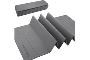 BEAUTYOVO Foldable Yoga Mat Thick 8mm, Multi-Purpose TPE Folding Exercise Mat Non Slip, Outdoor Workout Mat Portable, Easy Storage Home Gym Mat, Travel Yoga Mat Packable Lightweight