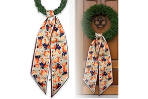 QYRCXX 2 Pack Spring Fall Wreaths Sash for Front Door, Wreath Accessories, for Monogram Garland Ribbon, for Xmas Garland Decor Accessories Wedding Party Yard Indoor Outdoor Wall Cabinet Kitchen (G)