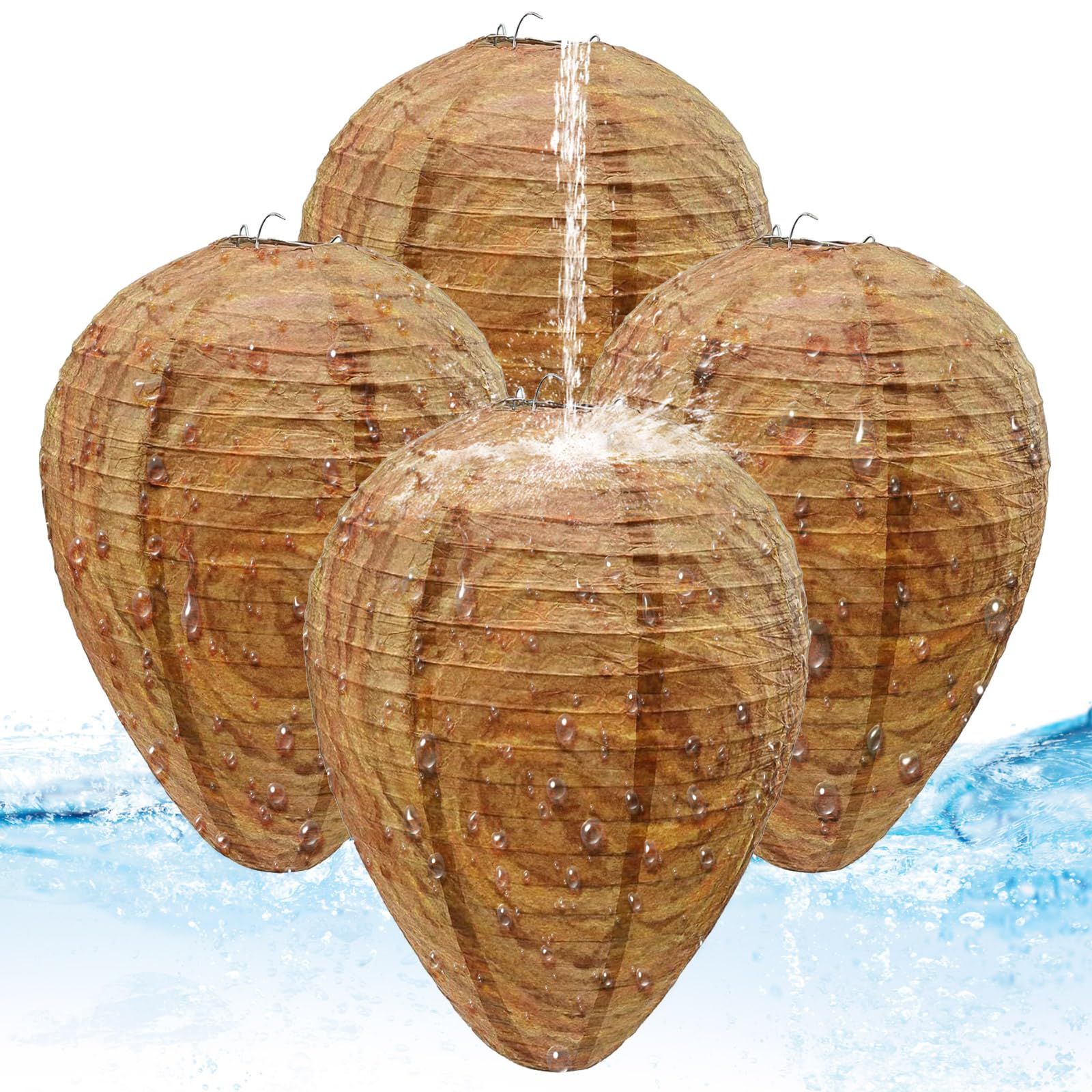 Photo 1 of 4 Packs of Fake Wasp Nests, Waterproof Material Wasps Nests