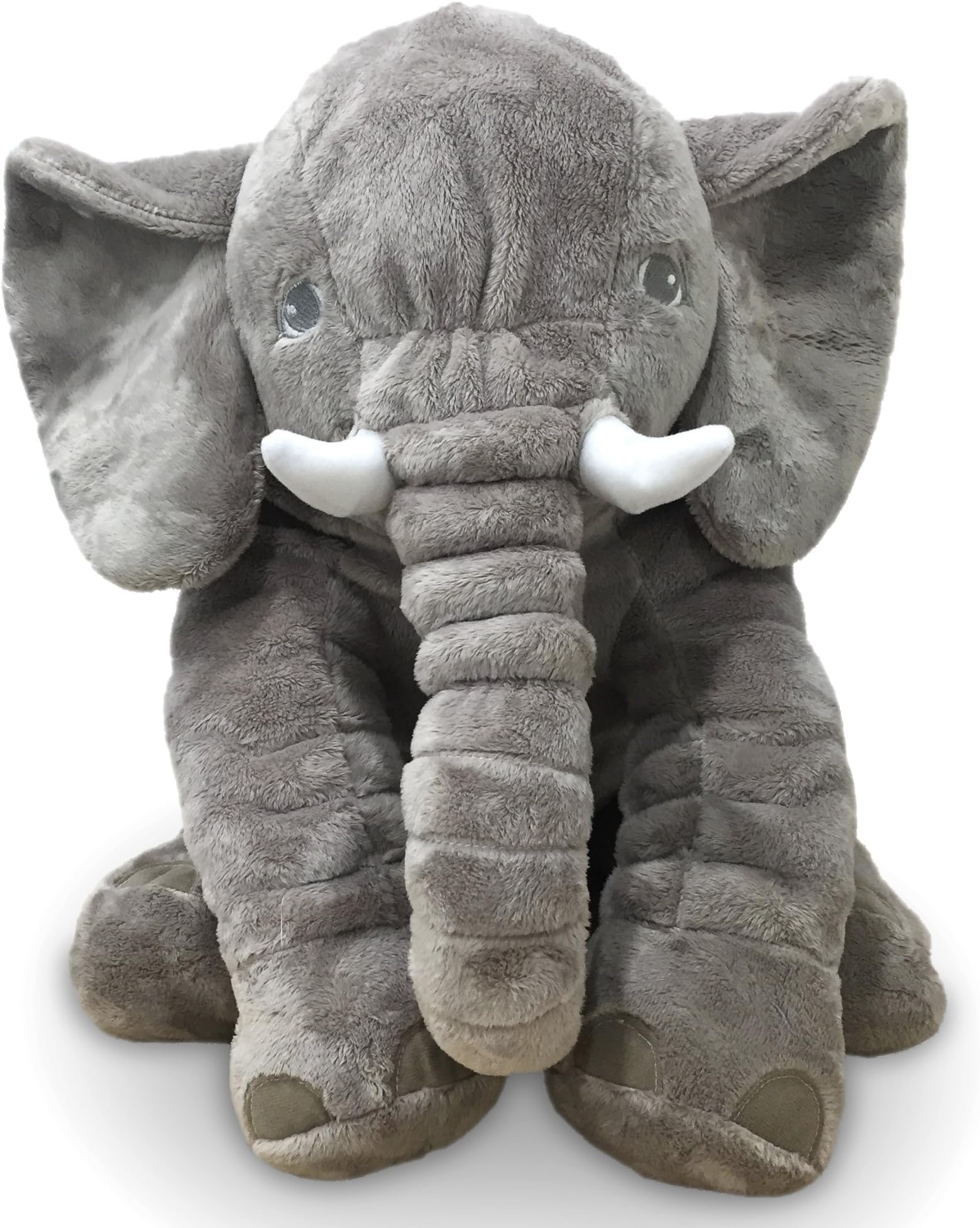 AoGV Cute Stuffed Animals Plush Toys for Kids Large Elephant Cushion (Grey, 24")