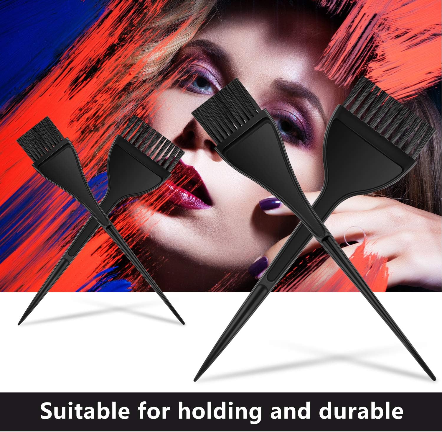 2 Pieces Hair Coloring Brush Hair Dye Tools Set for DIY Hair Coloring Salon Hair Dyeing, 2 Count (Pack of 1) - Image 4
