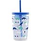 Simple Modern Kids Tritan BPA-Free Plastic Cup with Silicone Straw Lid for Toddlers Girls and Boys, 12oz, Dinosaur Roar