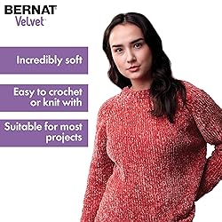 Bernat Velvet Quiet Pink Yarn - Pack of 10.5oz/300g