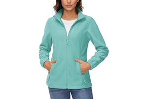 TACVASEN Women's Soft Fleece Jacket Lightweight Full Zip Sweatshirts Coat Casual Winter Warm Sweaters with Pockets