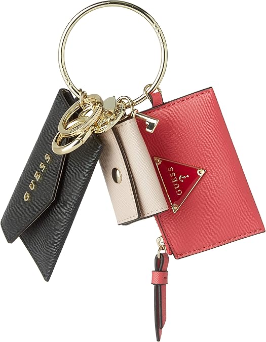Guess 3 Pouch Keychain Women’s Key Case, Gold, 1x1x1 Centimeters (W x H
