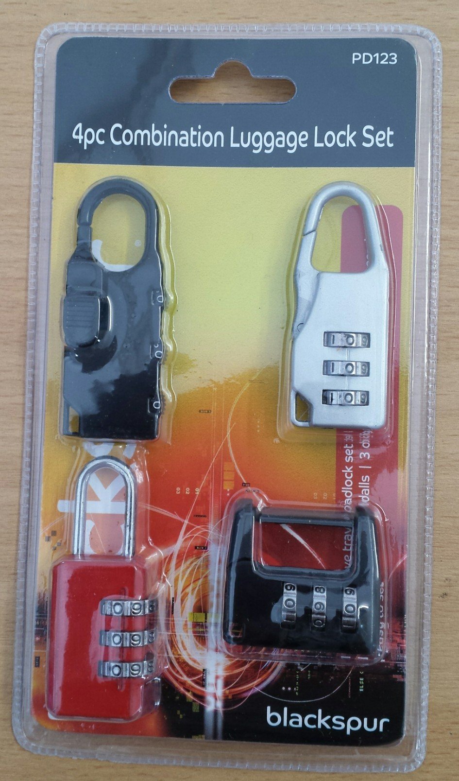 4 Pc Combination Luggage Lock Set