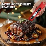 DOQAUS Meat Thermometer Probe 3S Instant Read Backlit 304 Stainless Foldable view 3
