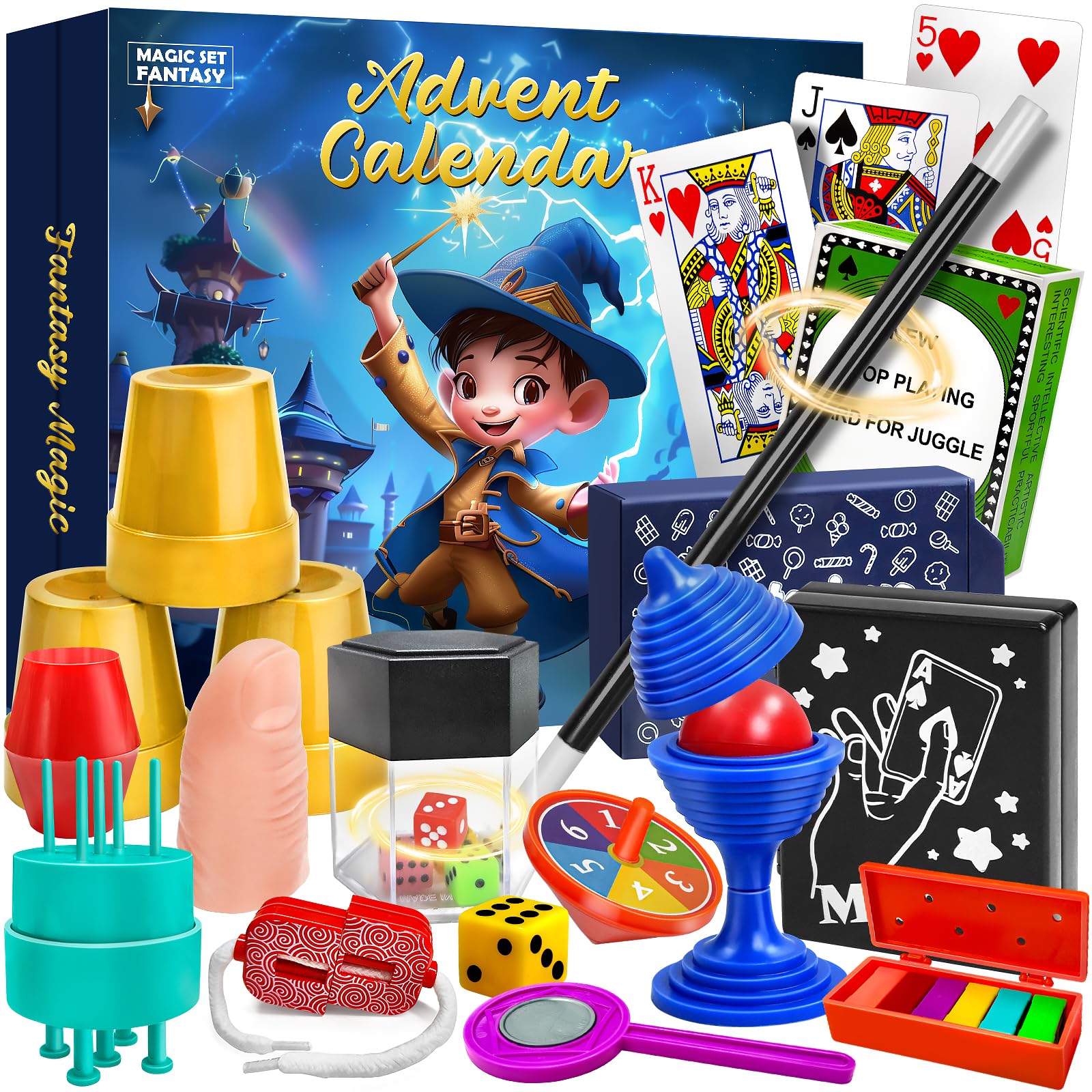 Advent Calendar 2025 Magic Set Tricks Toys for Kids to Perform with Video S-T-E-M Gifts for 8-12 Age Teen Boys and Girls Christmas Gifts