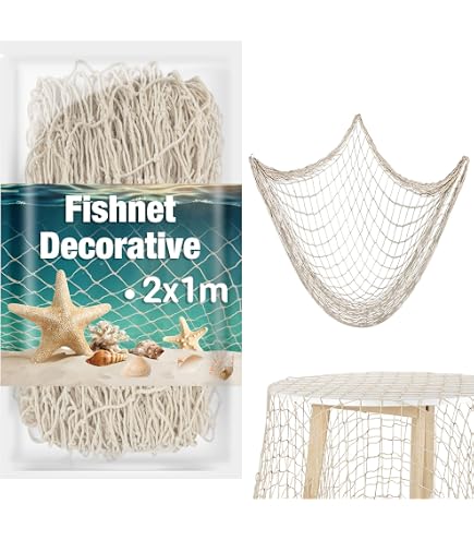 Amazon.com: Natural Big Pack Fish Net - 6' x 24' (1 Pc.) - Perfect for Coastal Themed Events, Photo Shoots, & Creative DIY Projects : Home & Kitchen Amazon.com: Natural Big Pack Fish Net - 6' x 24' (1 Pc.) - Perfect for Coastal Themed Events, Photo Shoots, & Creative DIY Projects : Home & Kitchen