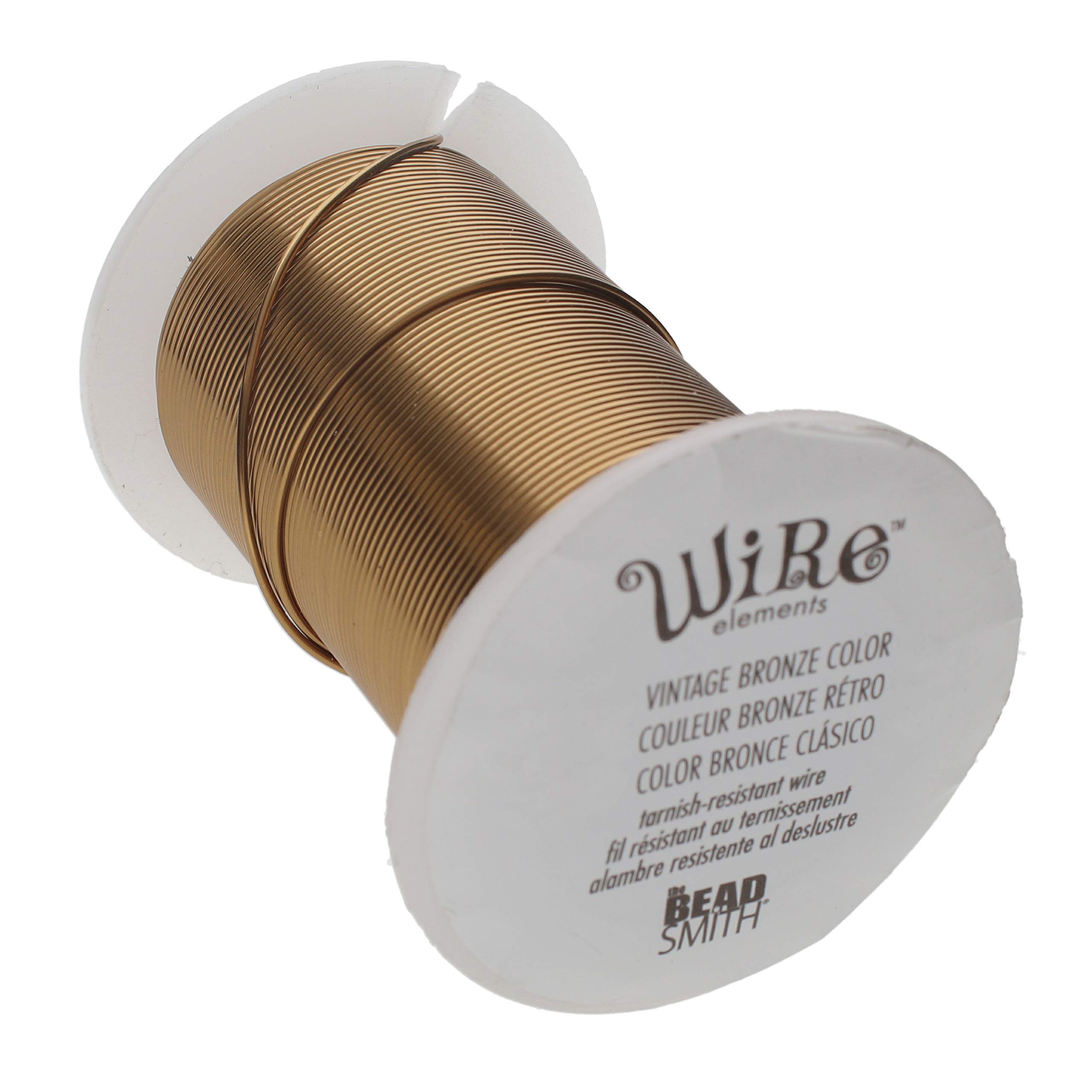 The Beadsmith Wire Elements 16-Gauge Lacquered Tarnish-Resistant Copper Wire for Jewelry Making, 8 Yard, 7.32 Meter Spool (Vintage Bronze Color) — image 1
