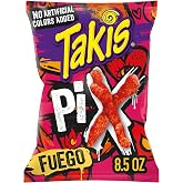Takis Fuego Pix Crunchy Corn Puff Snack, 8.5oz Bag | New Snack, No Artifical Colors Added, Extremely Spicy, Individual Bags, Sharing Size