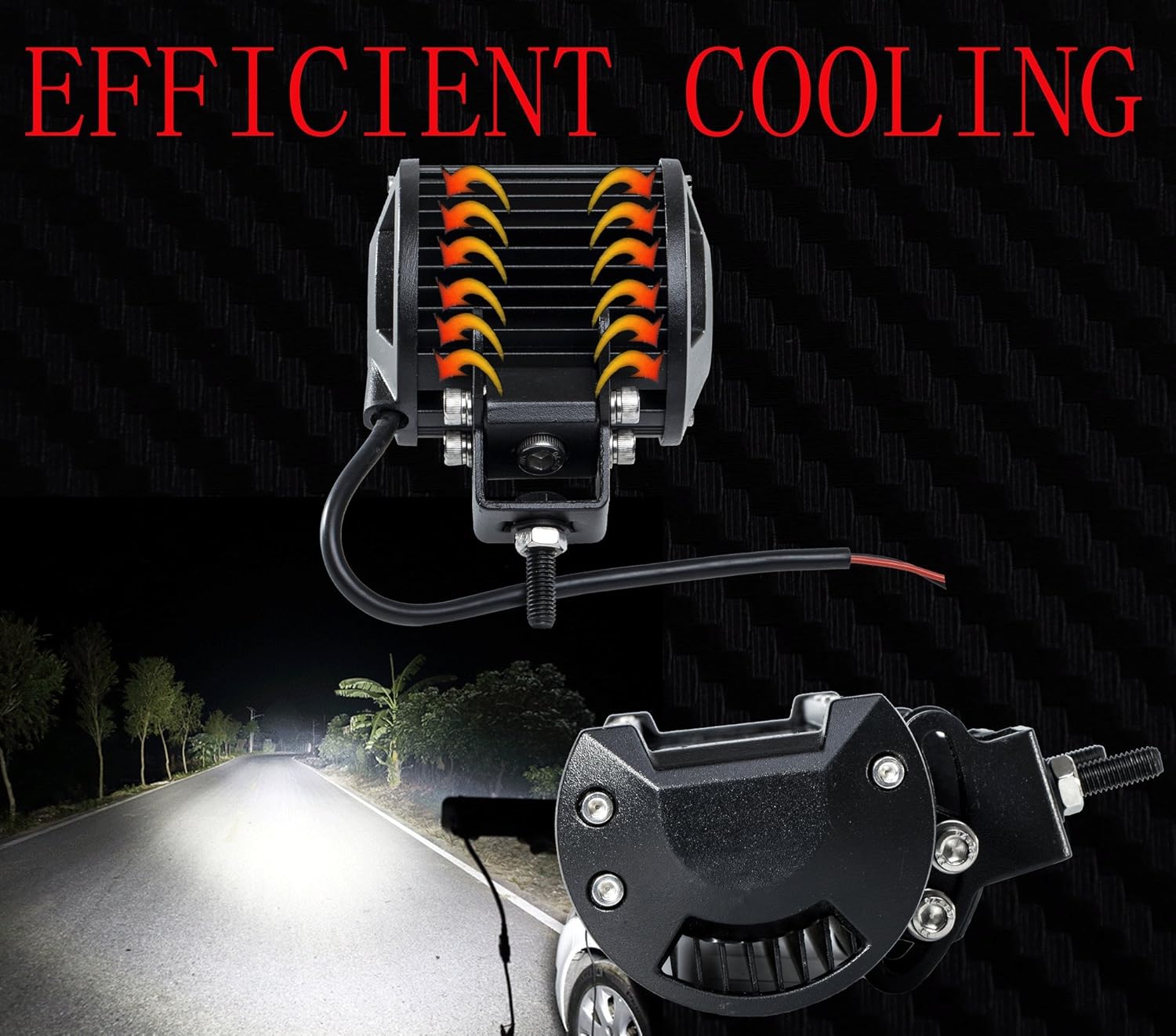 Cutequeen 4 X 18w 1800 Lumens LED Spot Light for Off-Road SUV Boat 4x4 Lamp Tractor Marine Off-Road Lighting Rv ATV(Pack of 4): Automotive