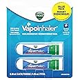 Vicks Vapoinhaler Nasal Decongestant with Soothing Vapors for Temporary Relief due to a Cold, Menthol Scent, 2 Pack , 0.20 mL