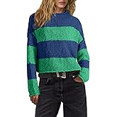 ReachMe Womens Oversized Cropped Sweaters Chunky Knit Sweater Long Sleeve Mock Neck Tops Fall Spring Outfits