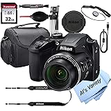 Nikon COOLPIX B500 16 MegaPixel Digital Camera + 32GB Card, Tripod, Case and More (13pc Bundle)