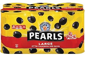 GREAT BRITISH TRADING LIMITED Musco Black Pearl Large Pitted Olives, 6 ct./6 oz. (pack of 2)