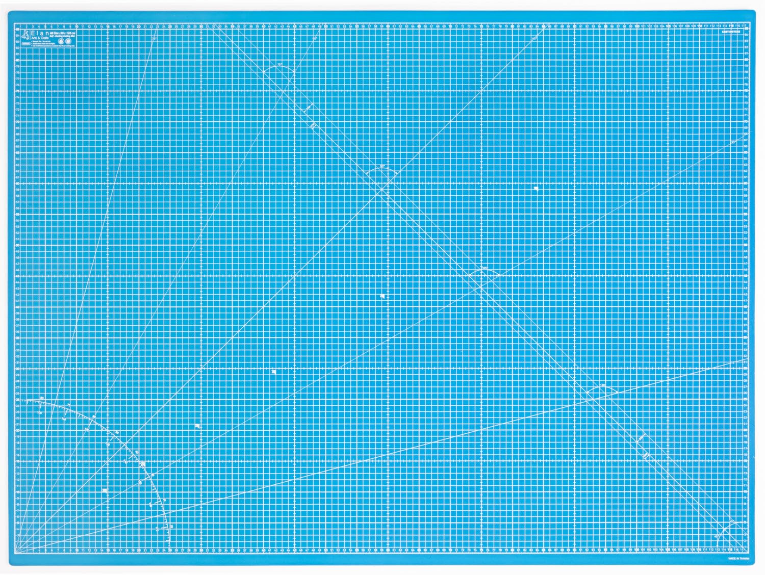 Elan A0 Cutting Mat Blue, 5-Ply Hobby Board for Crafts 120X90 CM, Extra Large Self Healing Cutting Mat A0, Extra Large Craft Board Blue