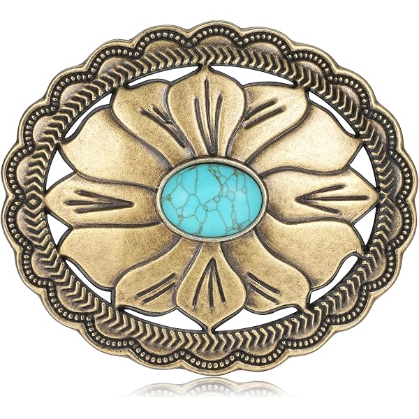 Amazon.com: Rhinestone Crystal Belt Buckle Antique Oval  display picture 2