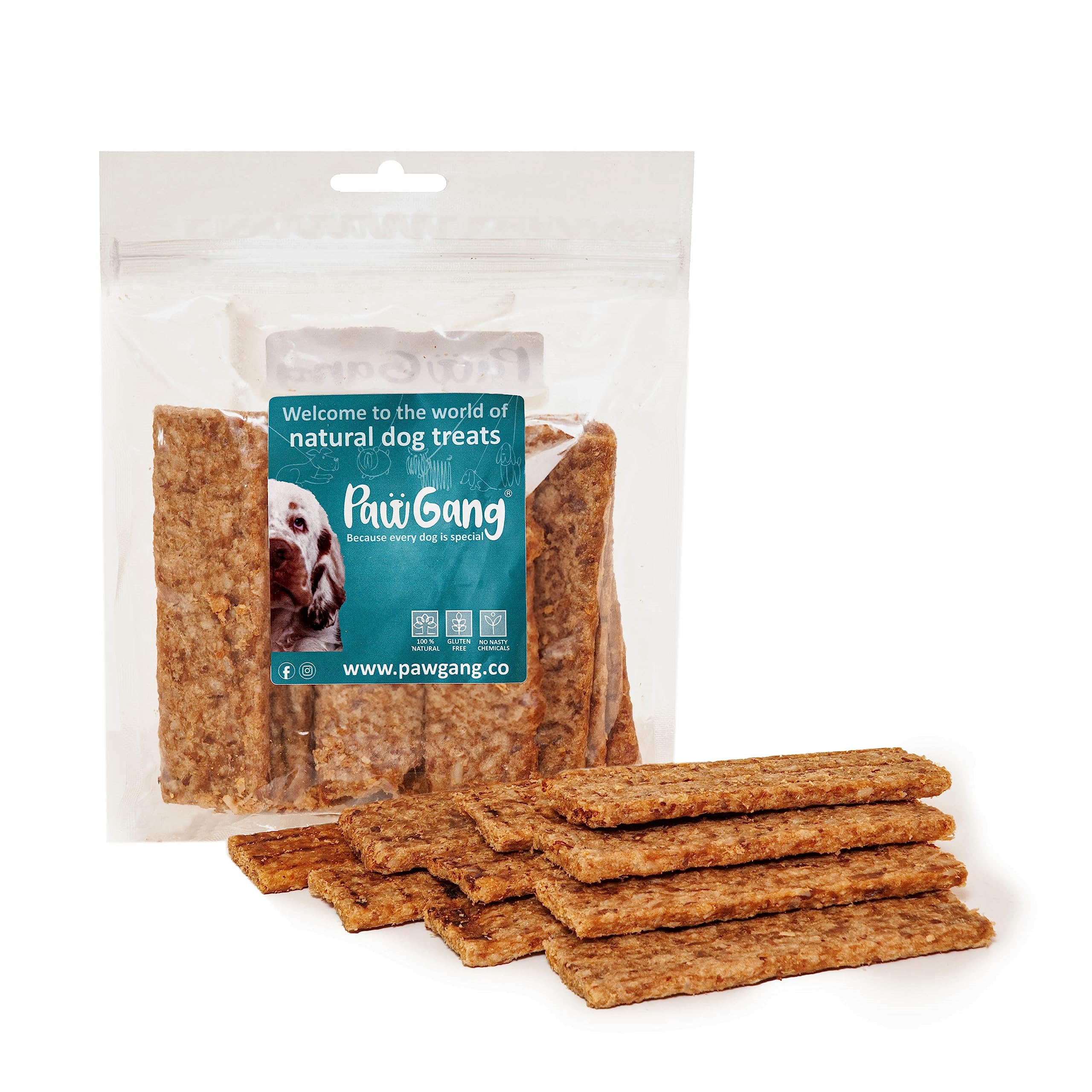 PawGang - Chicken Meaty Strips 200g - 100% Natural Training Treats for Dogs Puppies Young Adult Old Small Large Dog - Air Dried Chews Snacks - Healthy Hypoallergenic - Low Fat Grain Free