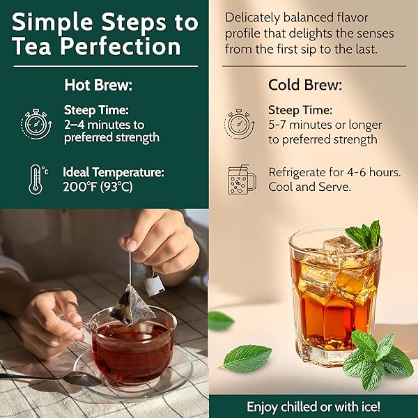 BLOOMS & LEOPARD PREMIUM BLACK TEA BAGS | STRIPES OF ENERGY HERBAL BLEND WITH ASHWAGANDHA, MORINGA, CINNAMON & SPEARMINT | NATURAL ENERGY, STRESS RELIEF & IMMUNE SUPPORT | 20 ORGANIC TEA BAGS
