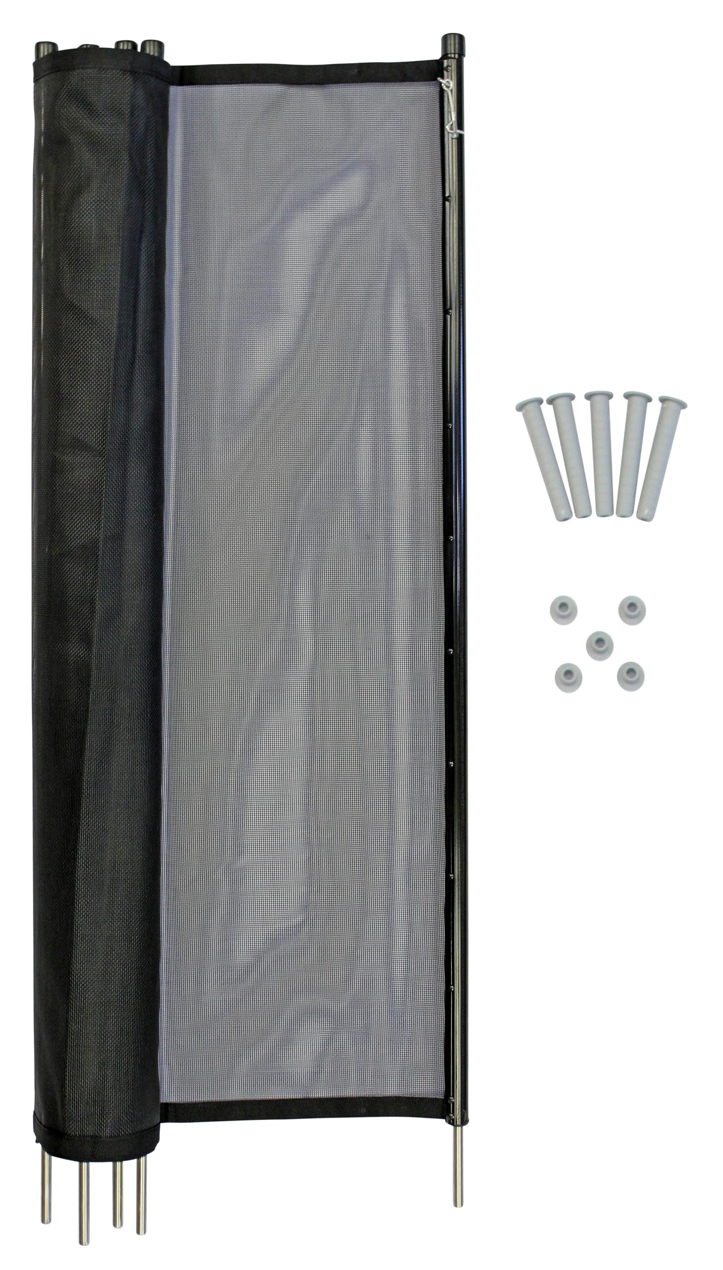 Photo 1 of WaterWarden Safety Fence for Inground Pool 5’ x 24’ ft, Guards Children and Pets, UL Certified to ASTM F2288, 5 Foot Tall Removable Protection Barrier, Hardware Included, 2 Sets of 5'x12', Black